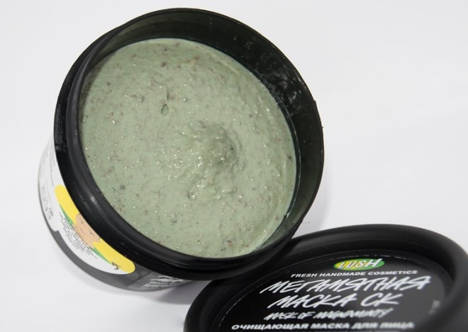Очищающая маска для лица Lush Мегамятная маска СК. Результат До и После