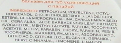 Belweder Baume raffermissant à la Papaye pour les lèvres - Укрепляющий бальзам для губ с папайей