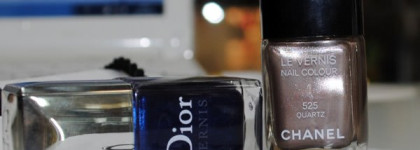 Итоги моей осени - Chanel Le Vernis #525 Quartz и Dior Vernis #908 Tuxedo