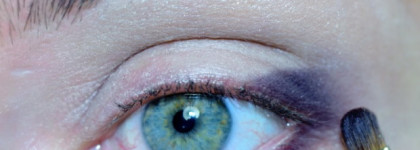 Новогодний макияж с глиттером №1