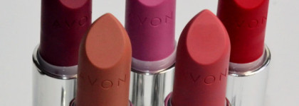 Avon  Perfectly Matte Lipstick  au naturale, Pure pink, Ideal lilac, Ruby kiss, Berry blast