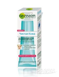 Garnier чистая кожа увлажняющий крем матирующий кожу против жирного блеска