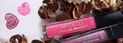 Блески для губ Artdeco: Lip Brilliance № 78 (brilliant lilac clover) и Hydra Lip Booster № 55 (translucent hot pink)