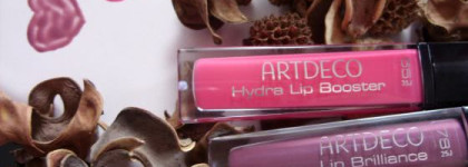 Блески для губ Artdeco: Lip Brilliance № 78 (brilliant lilac clover) и Hydra Lip Booster № 55 (translucent hot pink)
