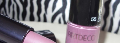 Помада Shiseido Perfect Rouge RS 711 (Venetian Rose)  и лак Artdeco Ceramic Nail Lacquer №55 (Japanese cherry blossom)