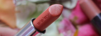 Фиолетово-персиковый дуэт: моно-тени Estee Lauder Pure Color #46 Flirty Lilac и помада Sisley Phyto-Lip Shine #7 Sheer Peach