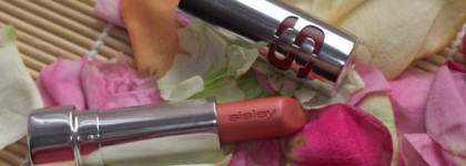 Фиолетово-персиковый дуэт: моно-тени Estee Lauder Pure Color #46 Flirty Lilac и помада Sisley Phyto-Lip Shine #7 Sheer Peach