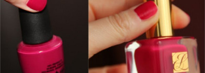 Estee Lauder Pure Color #17 Fuchsia Flame и OPI Miami Beet Nlb78