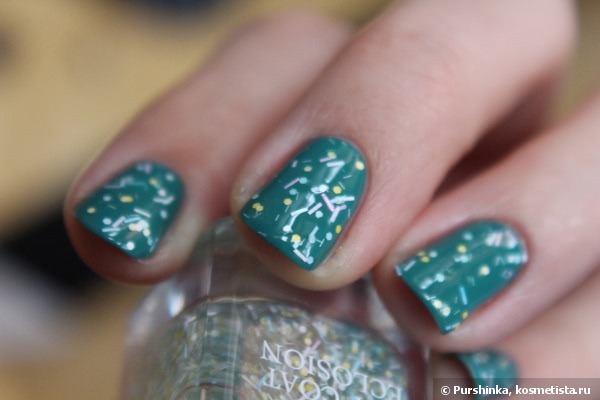 Весенний дуэт - YSL La Laque Couture 36 Vert D'Orient и Dior Top Coat Eclosion 001 Blossoming Top Coat