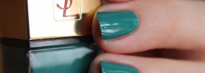 Весенний дуэт - YSL La Laque Couture 36 Vert D'Orient и Dior Top Coat Eclosion 001 Blossoming Top Coat
