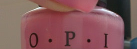Молочная малина на ногтях с O.p.i I Think In Pink