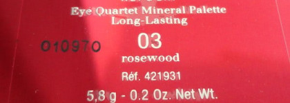 Весна на душе. Четырехцветные  минеральные тени для век Clarins Ombre Minerale 4 Couleurs №03 (Rosewood)