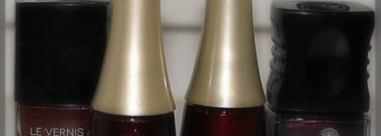 Лаки коричнево-бордовых оттенков с золотом от Divage и Alessandro. Вечерний шик