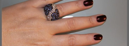 Лаки коричнево-бордовых оттенков с золотом от Divage и Alessandro. Вечерний шик