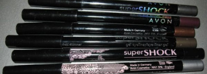 Любимый карандаш: Avon SuperShock gel eyeliner, почти все оттенки