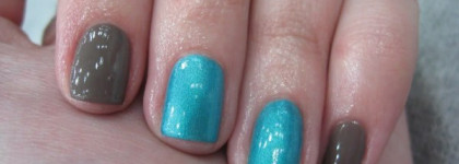 CND Shellac. Особенности технологии и маникюр с двумя оттенками: # 29 Hotski to Tchotchke, # 34 Rubble
