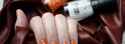 Абрикосы со льдом. Sally Hansen #150 sun kissed & Dance Legend #4 aztec