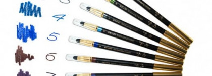 Lambre eye liner # 1 белый, # 7 баклажан