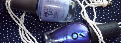 Полуночный барвинок... Morgan Taylor Eye Candy, nailLOOK Indigo, INM Looks Wet