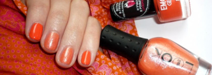 Заводной апельсин... и персик. Divage Emotion Gel Expert № 07; nailLOOK Bora Bora # 31058