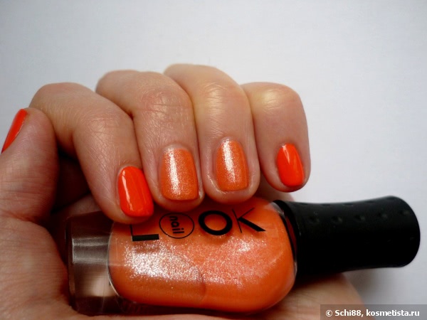 Заводной апельсин... и персик. Divage Emotion Gel Expert № 07; nailLOOK Bora Bora # 31058