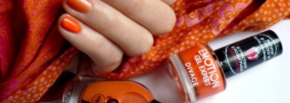 Заводной апельсин... и персик. Divage Emotion Gel Expert № 07; nailLOOK Bora Bora # 31058