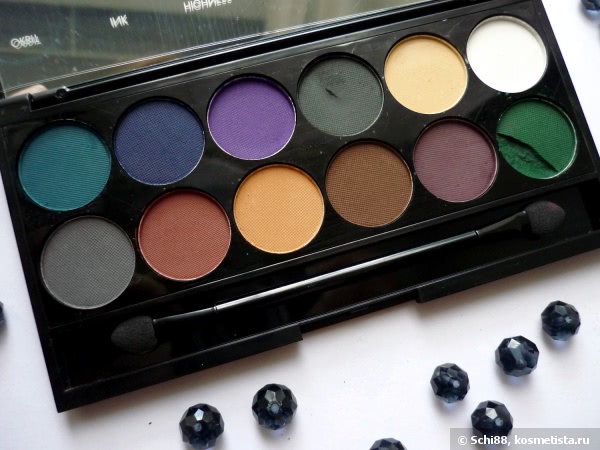 Sleek MakeUP I-Divine Eyeshadow Palette # Ultra Mattes V2 Darks. Восемь вариантов макияжа