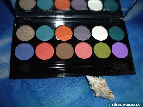 Sleek MakeUP I-Divine Eyeshadow Palette # Del Mar, limited edition. Восемь вариантов макияжа