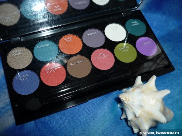 Sleek MakeUP I-Divine Eyeshadow Palette # Del Mar, limited edition. Восемь вариантов макияжа