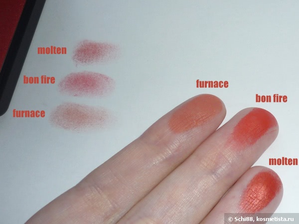 Огненные румяна. Sleek MakeUp Blush By 3 # Flame