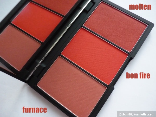 Огненные румяна. Sleek MakeUp Blush By 3 # Flame