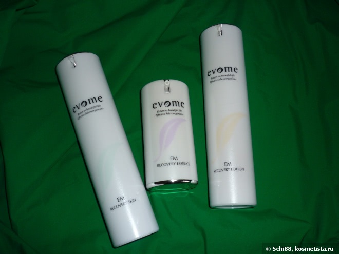 Трёхступенчатое восстановление кожи лица по-корейски. Evome EM Recovery Skin, Essence, Lotion