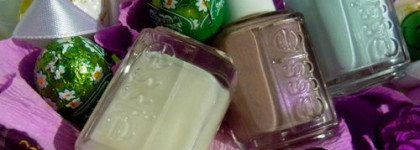 Лаки Essie в оттенках Allure, Demure Vix и Borrowed & Blue