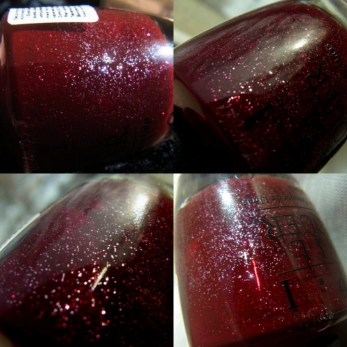 Нарядный маникюр с лаками OPI Nail Lacquer: Underneath The Mistletoe HL E08 и Love.Angel.Music.Baby NL G28