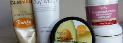 Мои дополнительные очищающие средства для жирной кожи (скраб, пилинг, маски)