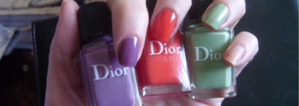 Буйство красок с Dior Vernise - Forget-Me-Not #694, Riviera # 537 и  Waterlily # 504