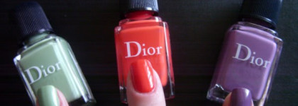 Буйство красок с Dior Vernise - Forget-Me-Not #694, Riviera # 537 и  Waterlily # 504