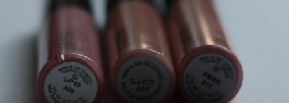 Три разных и одновременно одинаковых блеска MAC Lipglass - Prrr, Lip 65, Illicit
