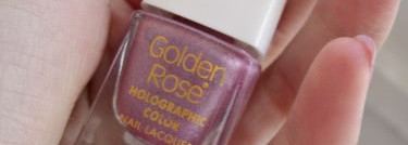 Нескучные будни с малюткой Golden Rose Holographic Color Nail Laquer №118