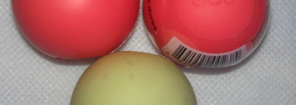 EOS Honeysuckle и Summer Fruit Moisturizing Lip Balm Round