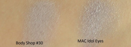 Два сизых глаза. Тени MAC Idol Eyes и тени the Body Shop #30