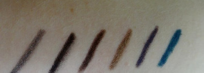 Карандаши-бестселлеры от Urban Decay. "Smoked 24/7 glide-on eye pencil set - "Uzi, "Smog", "Demolition", "Empire", "Mainline", Zero""