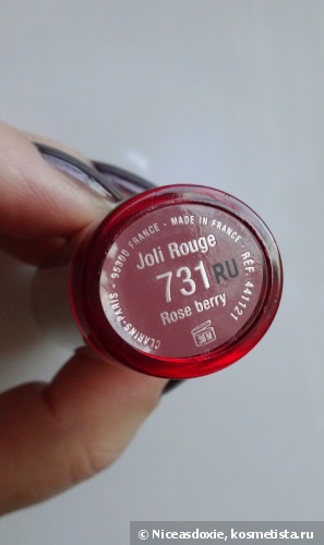 Розовая ягодка. Clarins Joli Rouge Long-Wearing Moisturising Lipstick #731