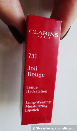 Розовая ягодка. Clarins Joli Rouge Long-Wearing Moisturising Lipstick #731