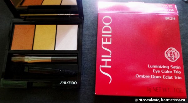 Идём в леса. Вместе с Тенями-трио для век с эффектом сияния Shiseido Luminizing Satin Eye Color Trio, №BR 214 Into The Woods