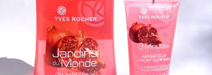 Yves Rocher: Spanish Pomegranate Energizing Shower Gel and Healthy Glow Mask