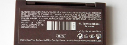 Yves Rocher: Eyeshadow Quad 91. Teintes delices de roses