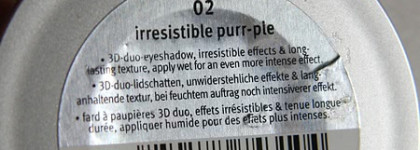 Essence: Тени для век Is it purple?, Out of the blue и Irresistible purr-ple