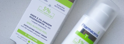 Pharmaceris: T-series Bacteriostatic Cleansing Solution and Exfoliating Night Cream 5% Mandelic Acid