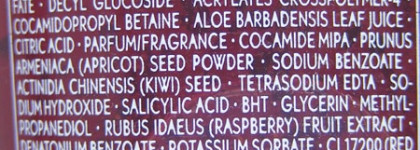 Yves Rocher Exfoliating Shower Gels Organic Raspberry and Yellow Peach